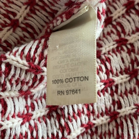 J. Jill Women's Red Snowflake Cotton Pullover Sweater Size XS - Picture 4 of 5